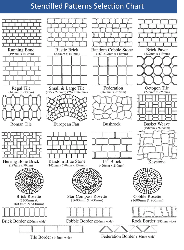 Our Stencilled Concrete Range